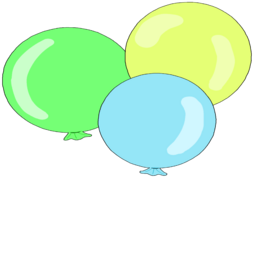 풍선, 일러스트, 축하, 데코
