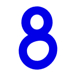 숫자, 넘버, 수, 8