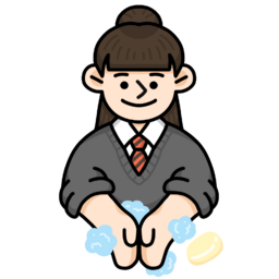 사람, human, person, 여자, 소녀, woman, girl, 여학생, 학생, student, 교복, school, 학교, 손씻기, 위생, hygiene, hand, wash, study, 공부, 화장실, bathroom, toilet