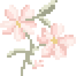 꽃, 식물, 카네이션, 픽셀아트, 픽셀, 코스모스, 아이콘, 자연, 정원, 봄, 가을, flower, plant, pixel, 8bit, 8비트, cosmos, icon, nature, garden, spring, autumn, fall