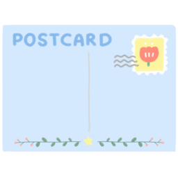엽서, Postcard, 우표, 메일, mail, 편지, letter, 파랑, blue, 파란색, 파랑색