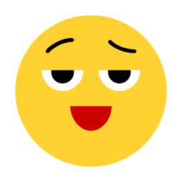 이모지, 이모티콘, 만족, 여유, 능글맞음, 자신감, 태연함, 무심함, 편안함, 익살