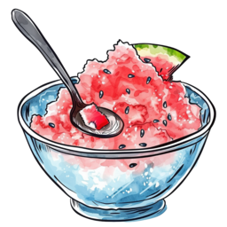 과일, 수박, 빙수, 아이스, 아이스크림, 시원한, 빨간색, 초록색, 여름, 디저트, 음식, 간식, Watermelon, fruit, food