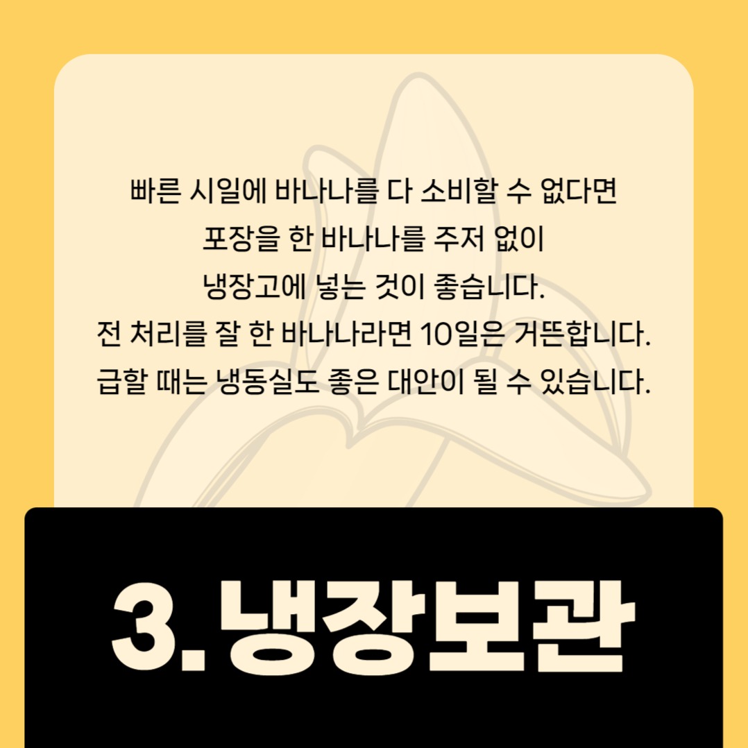 바나나 보관방법 카드뉴스