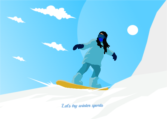 겨울스포츠 도전 엽서