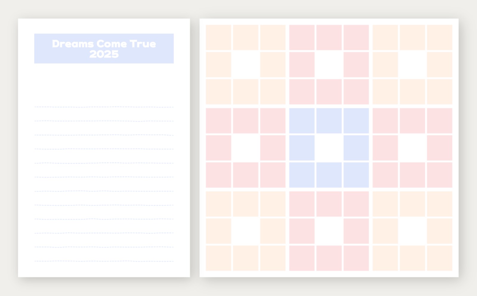파스텔톤 만다라트 심플 템플릿 굿노트