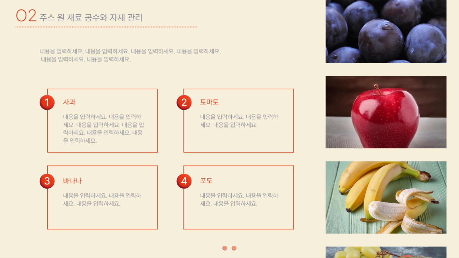 레드도트 과일 주스 보고서