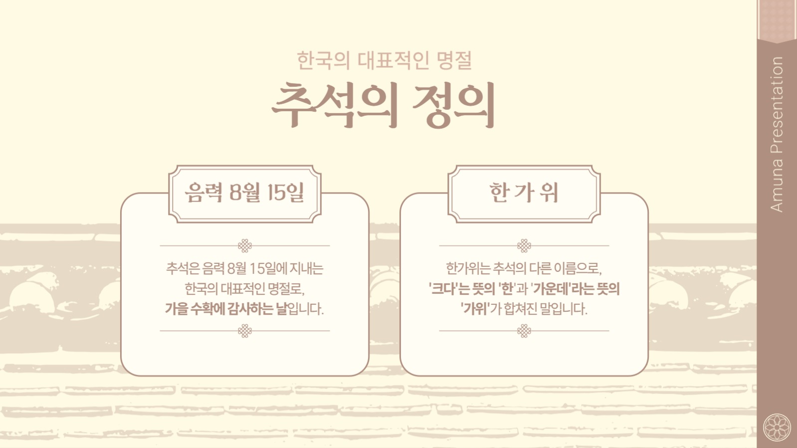 추석 의미와 기원 프리젠테이션