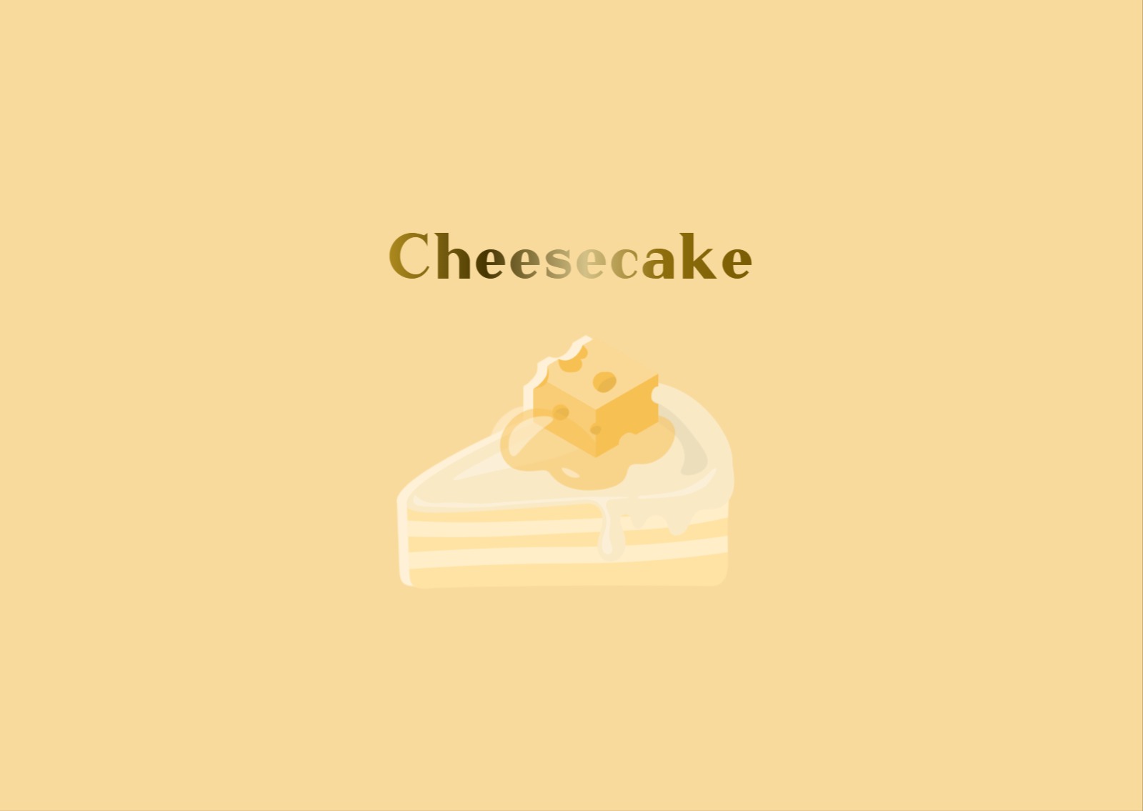 치즈케이크 엽서 카드