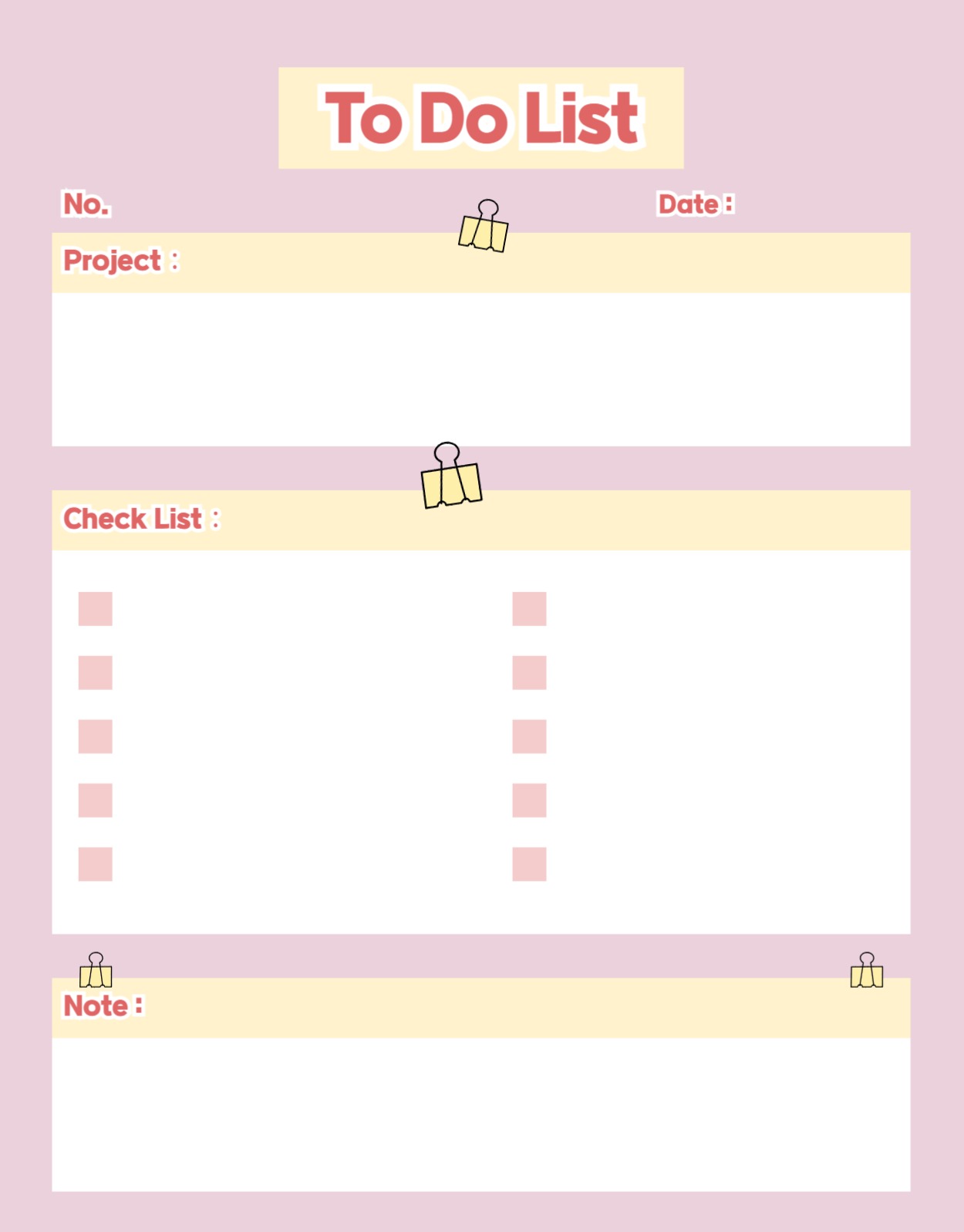 To Do List 굿노트
