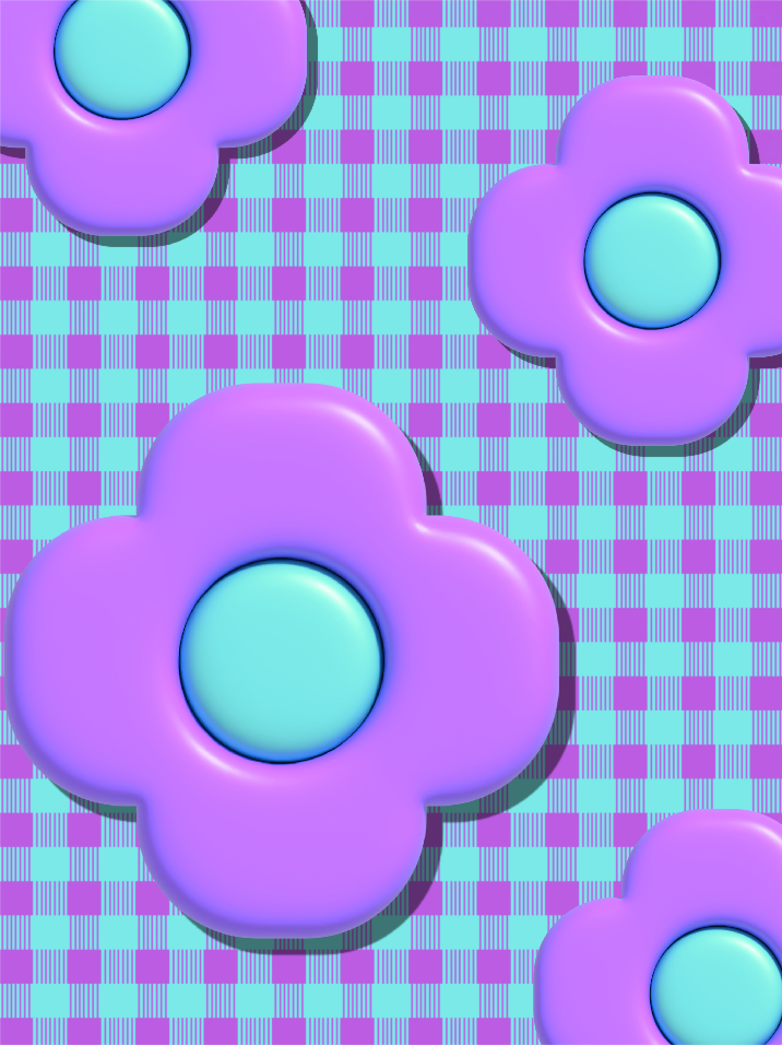 꽃 체크 배경화면 아이패드