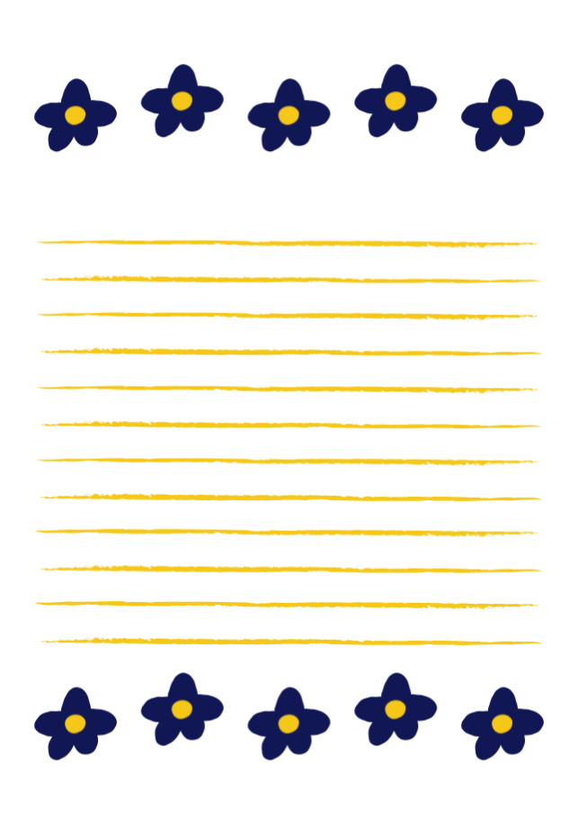 꽃 일러스트 편지지