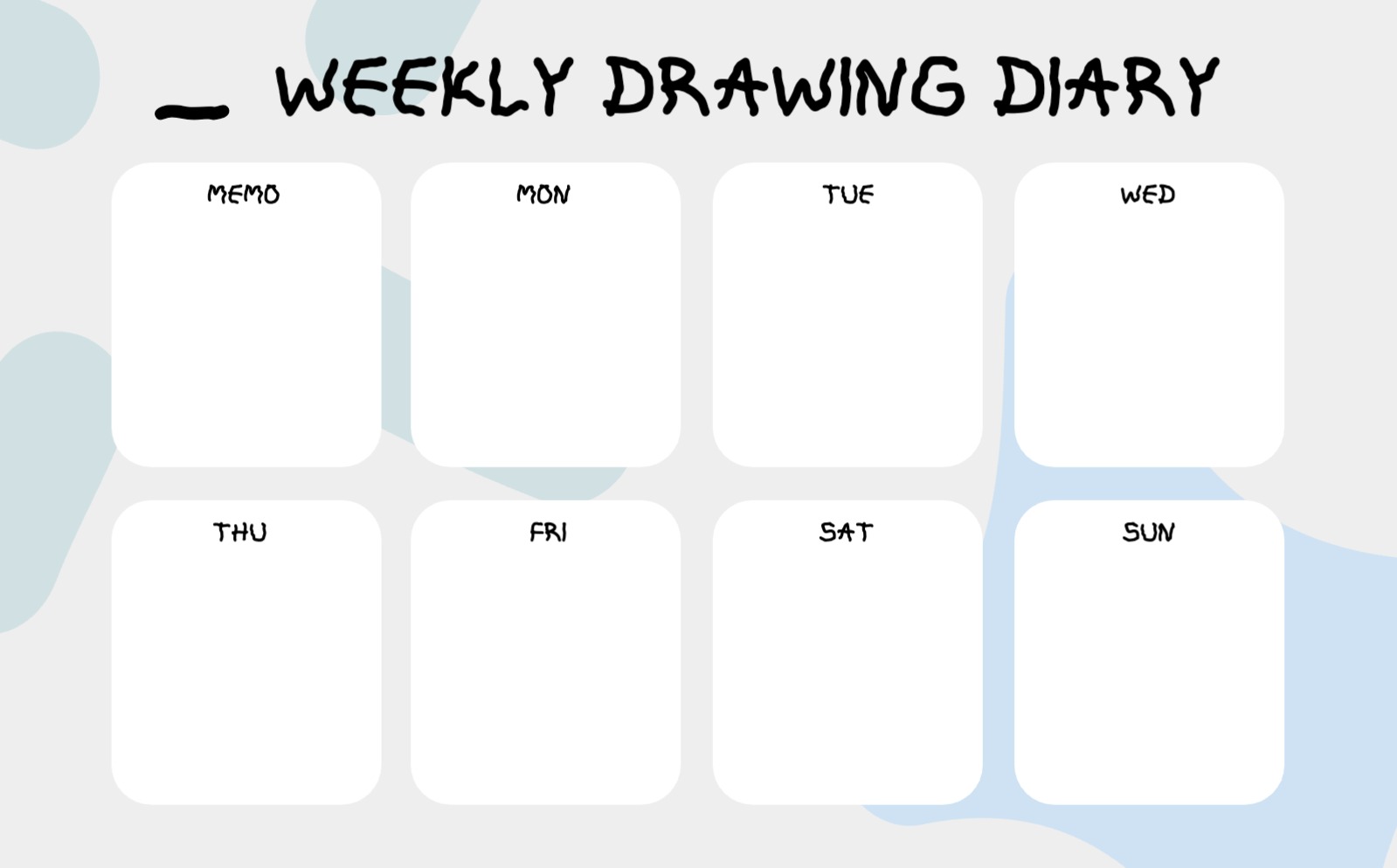 굿노트 일주일 그림 일기