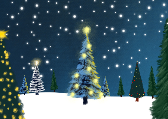 크리스마스 트리 엽서