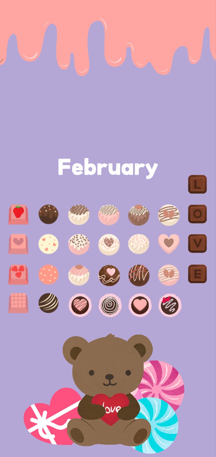 발렌타인데이, 화이트데이 모바일 배경