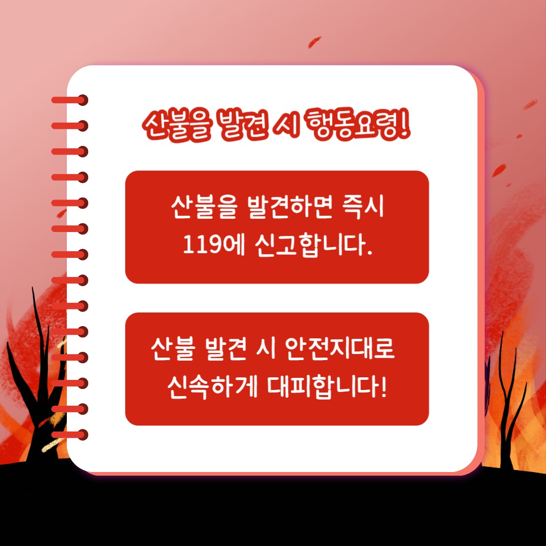 산불 대처법 (카드뉴스)