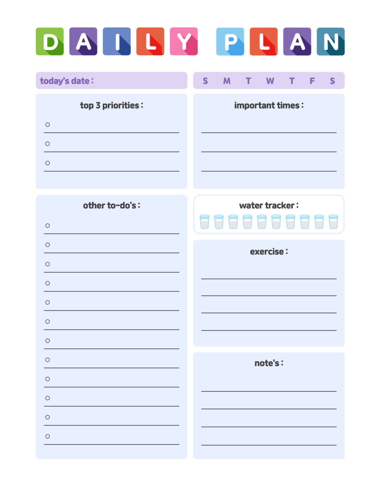 Daily plan 굿노트