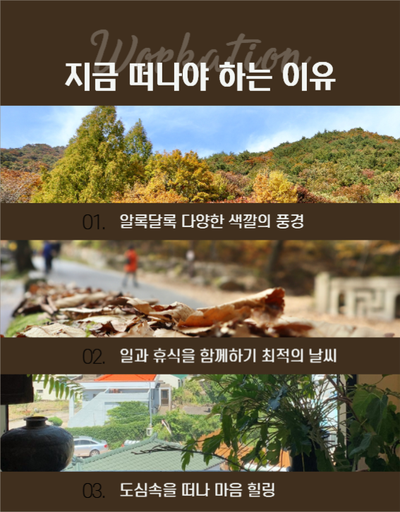 워케이션 여행 상세페이지