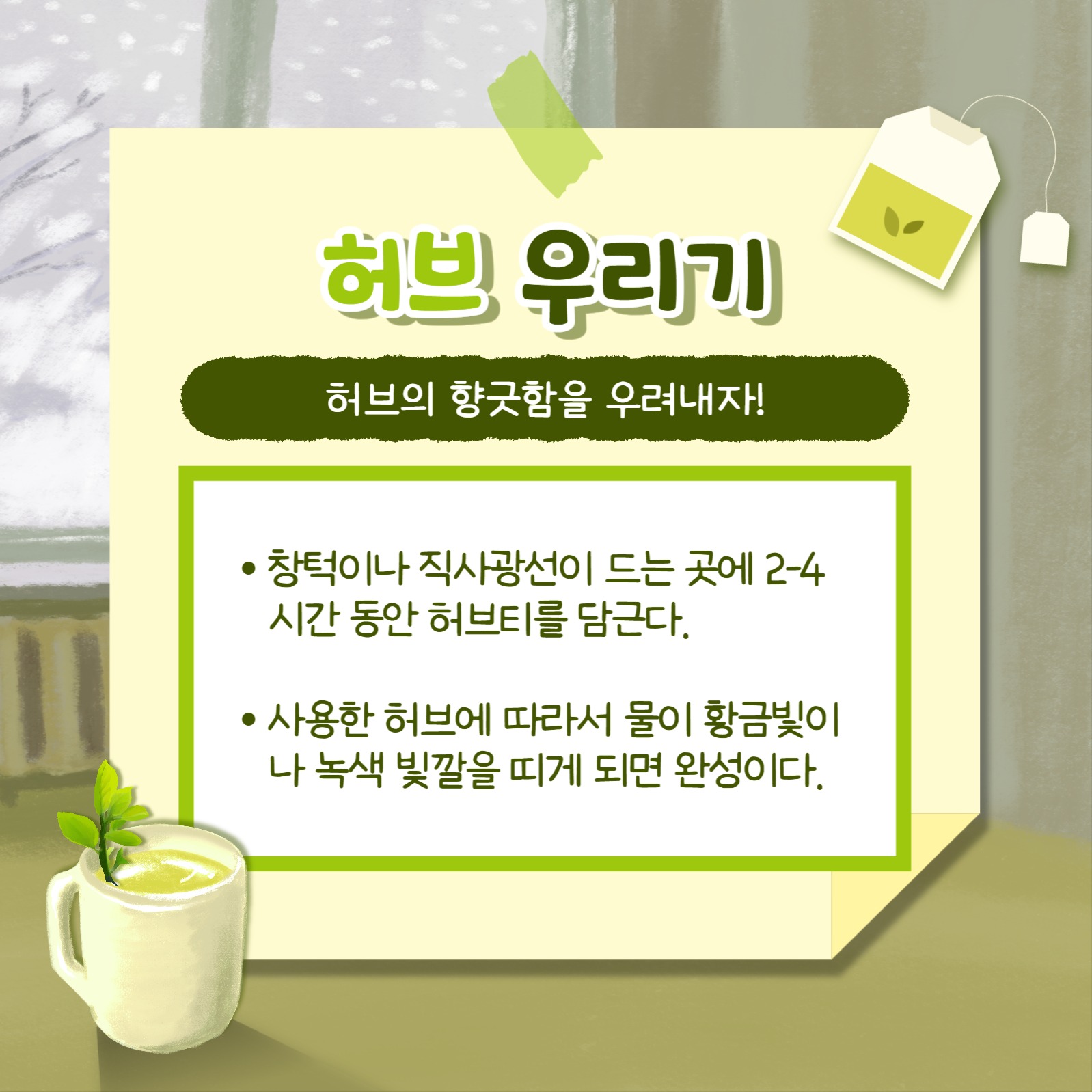 허브티 만드는 법 카드뉴스