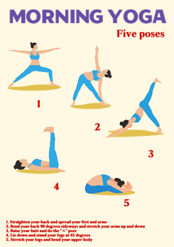 모닝요가5가지포즈