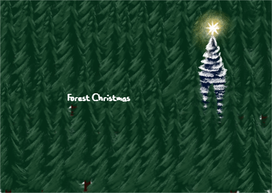 포레스트 크리스마스 엽서