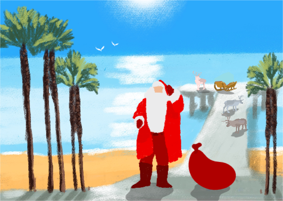 어디든 달려가는 산타 엽서