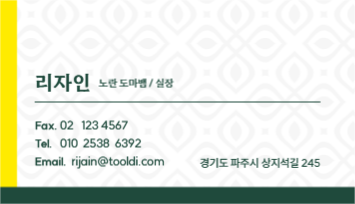 옐로우 도마뱀 명함