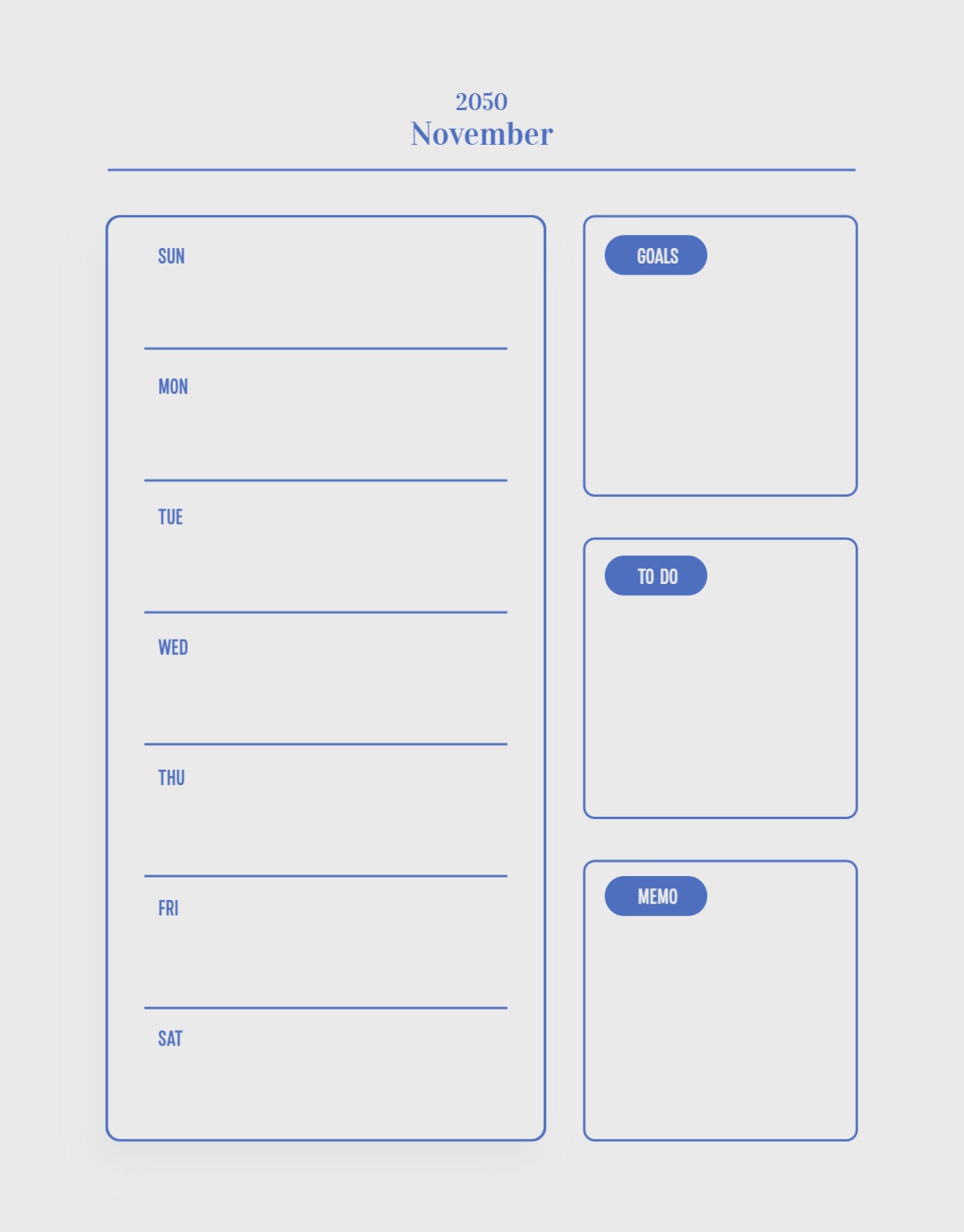 주간 계획표 굿노트