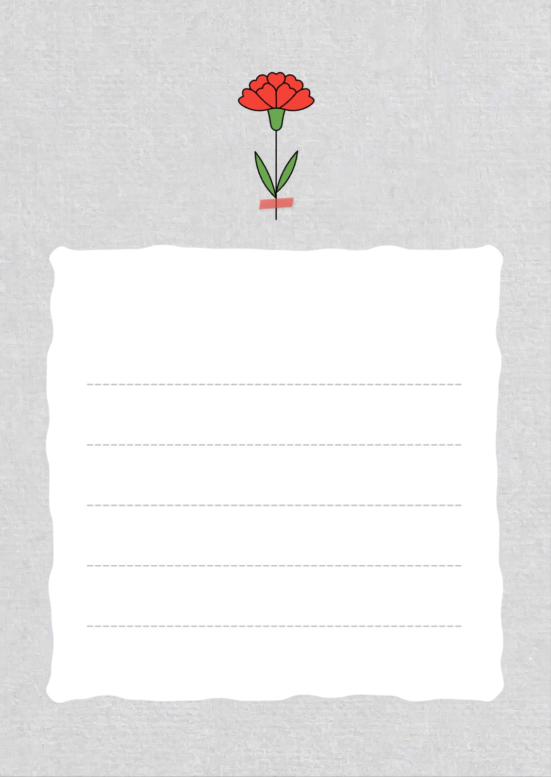 꽃 일러스트 감사 메세지 포토엽서