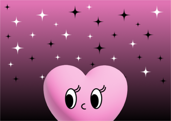 하트 풍선 반짝반짝 엽서 카드