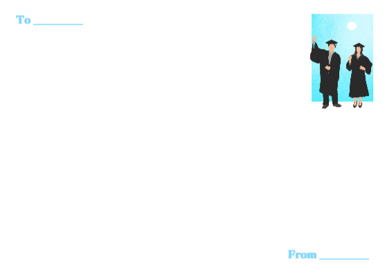 졸업 축하 엽서