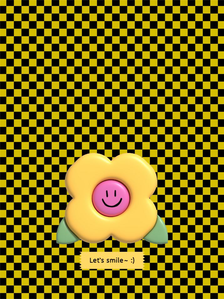 렛츠 스마일 꽃 배경화면 아이패드