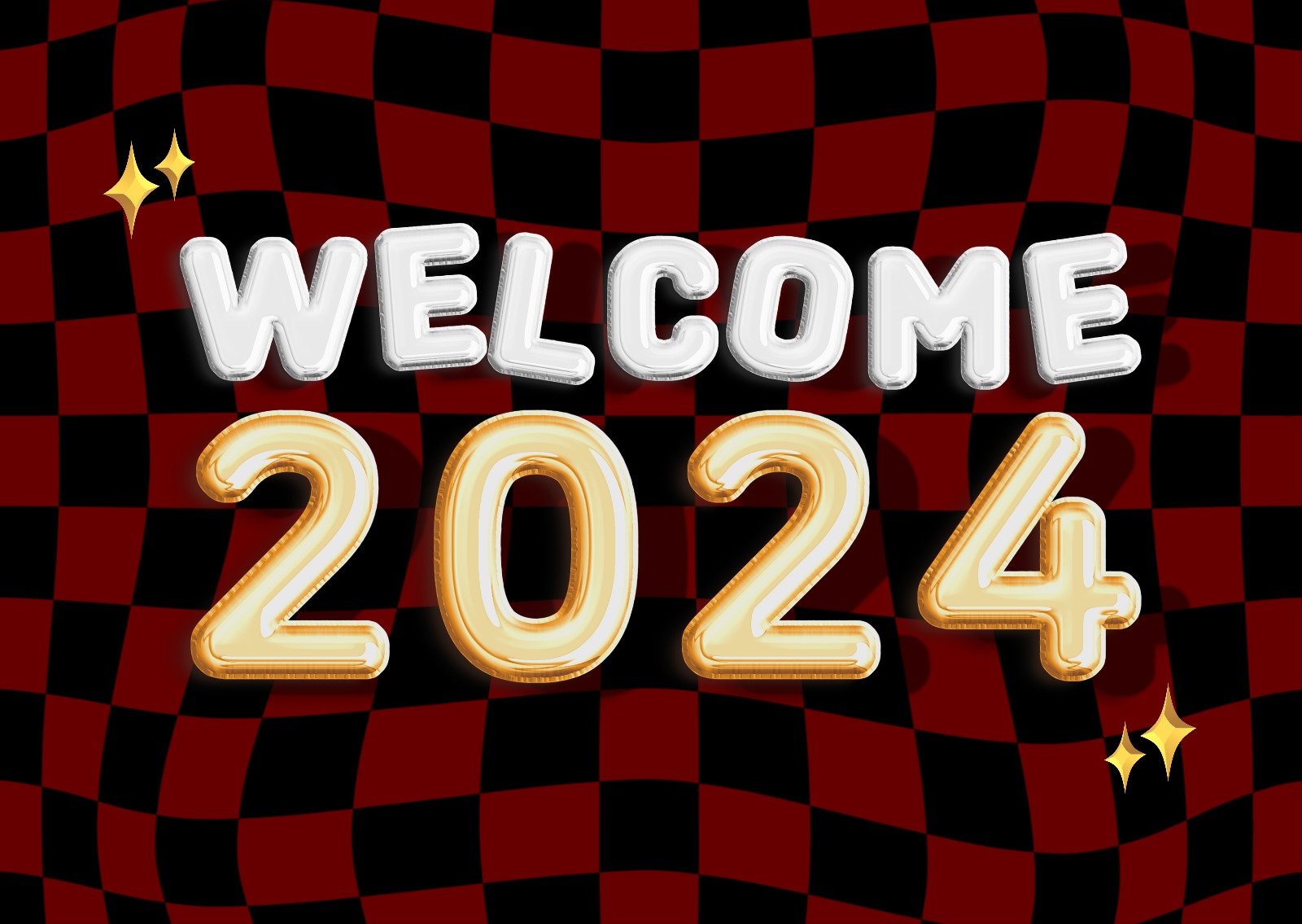 웰컴 2024 신년 인사 엽서 카드