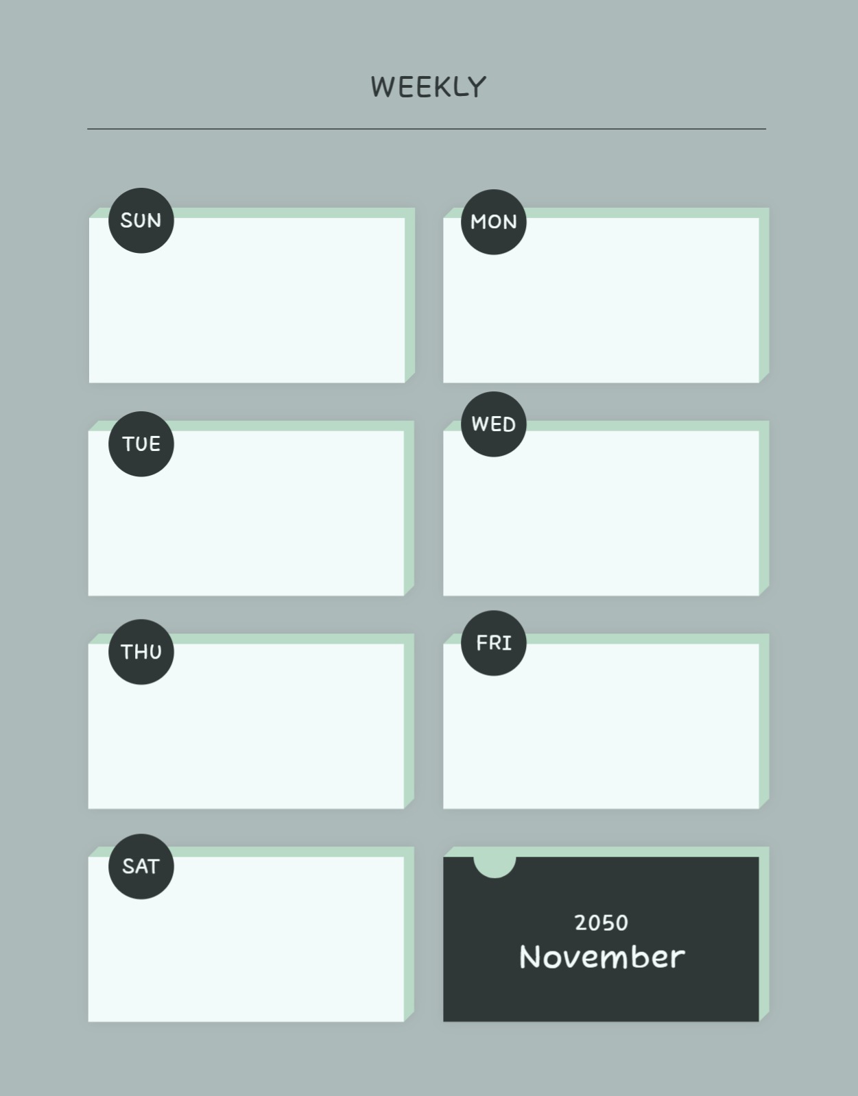 주간 계획표 굿노트