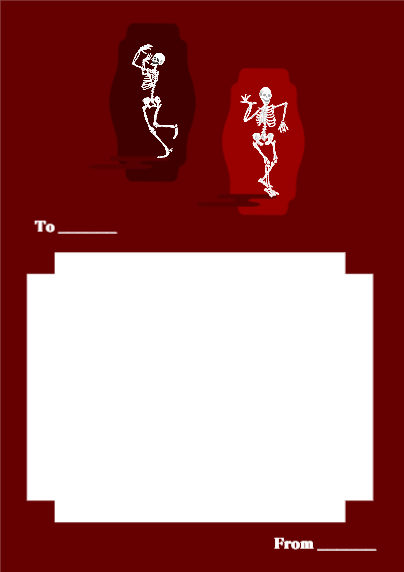 할로윈 스켈레톤 편지지