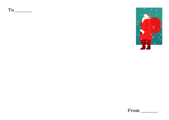 지붕 위에 도착한 산타 엽서