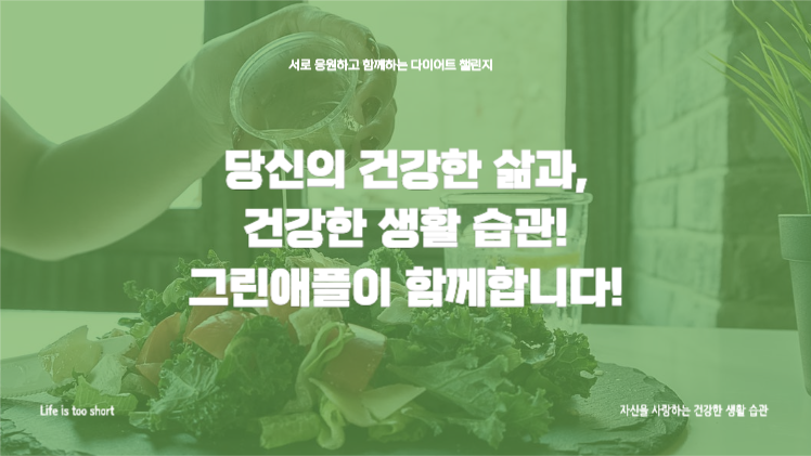 건강한 다이어트 챌린지 프레젠테이션