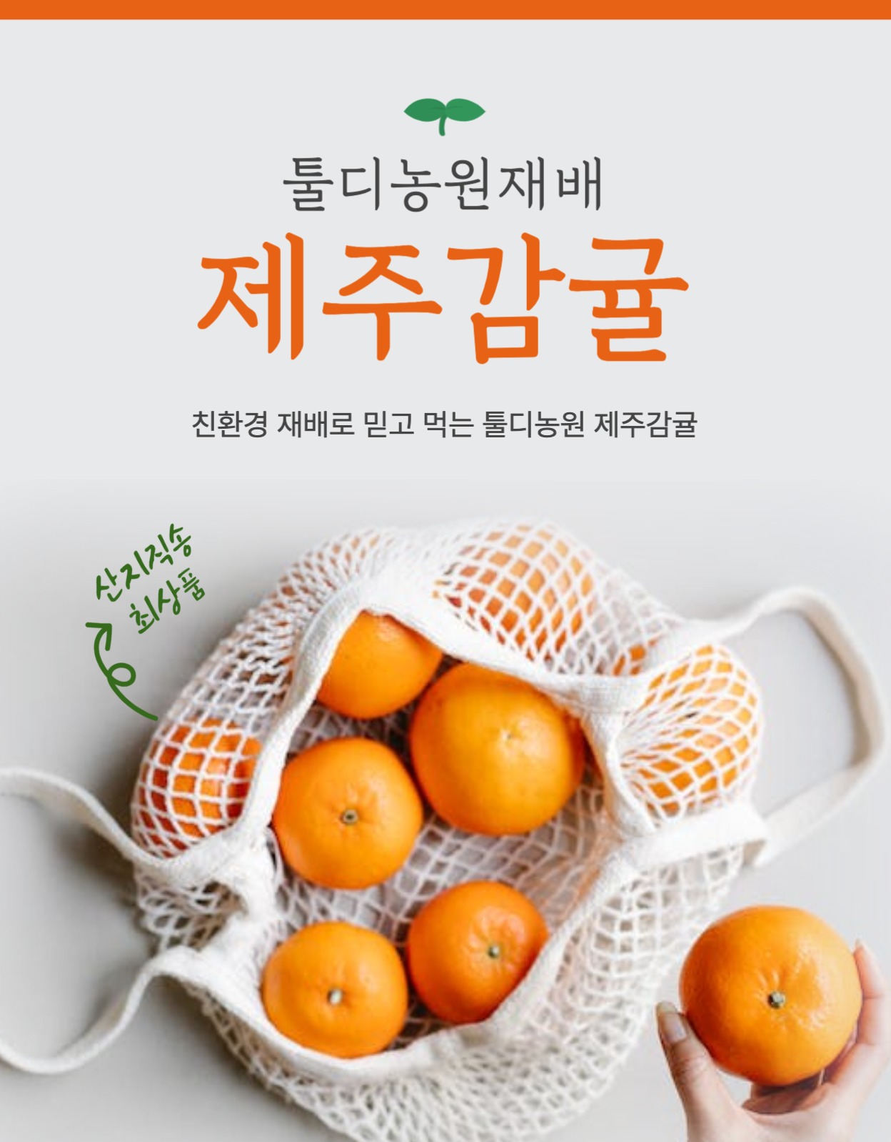 제주감귤 오렌지 농산물 상세페이지