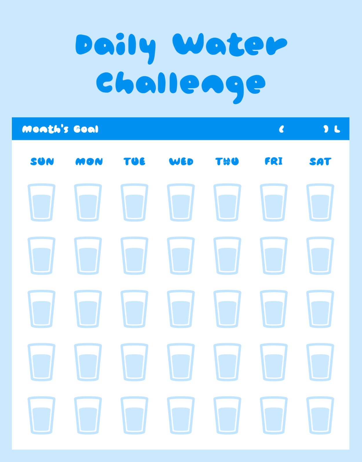 물 마시는 습관, 물 마시기 챌린지