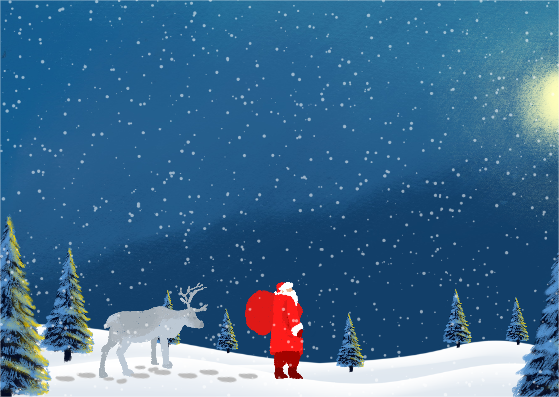 산타의 여정 엽서