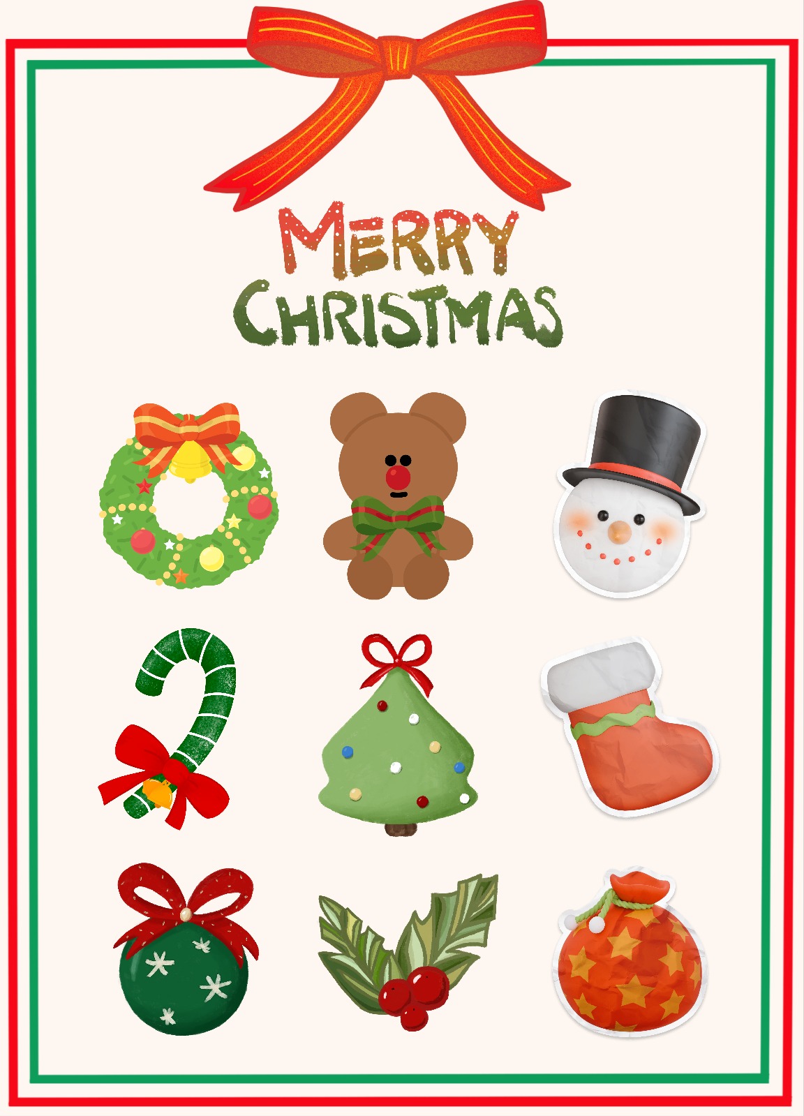 귀여운 크리스마스 스티커