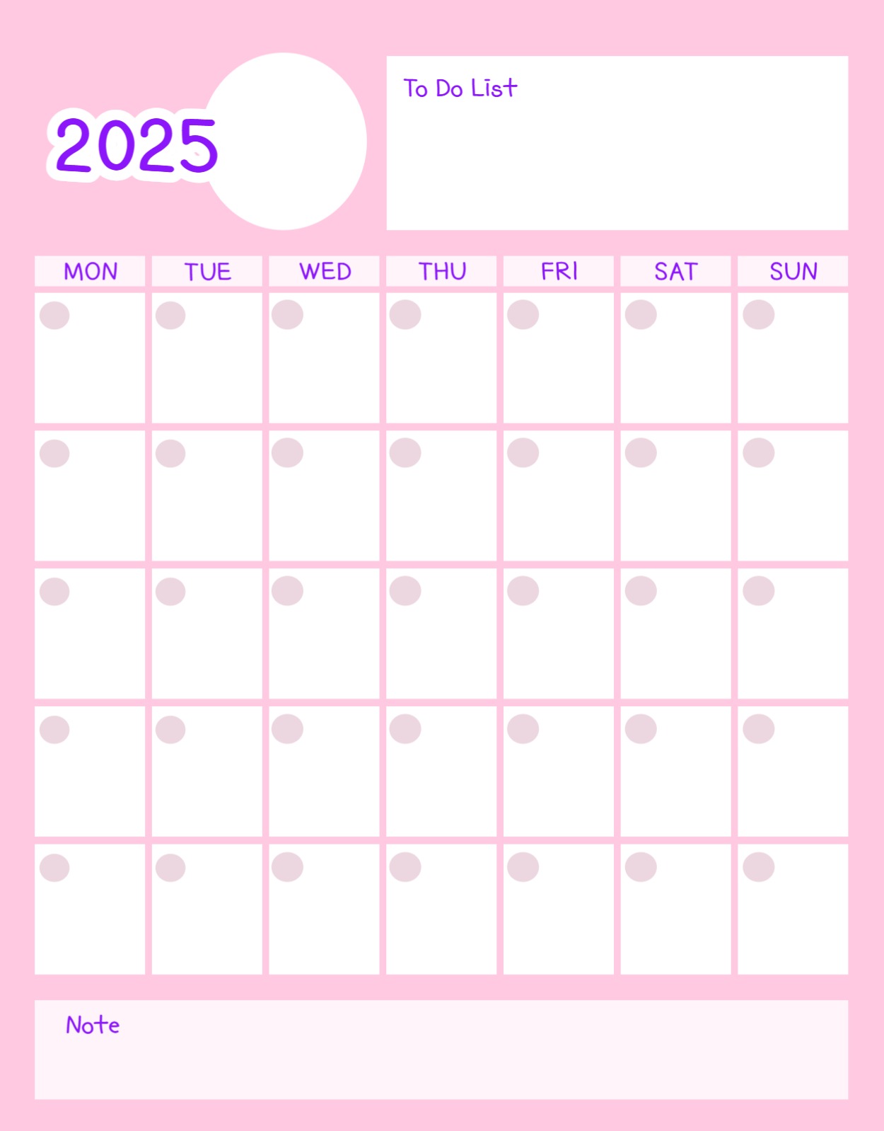 Monthly 다이어리 굿노트 양식