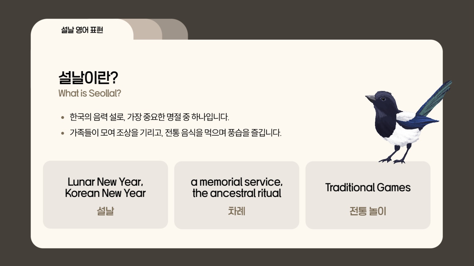 설날 영어 표현 프레젠테이션