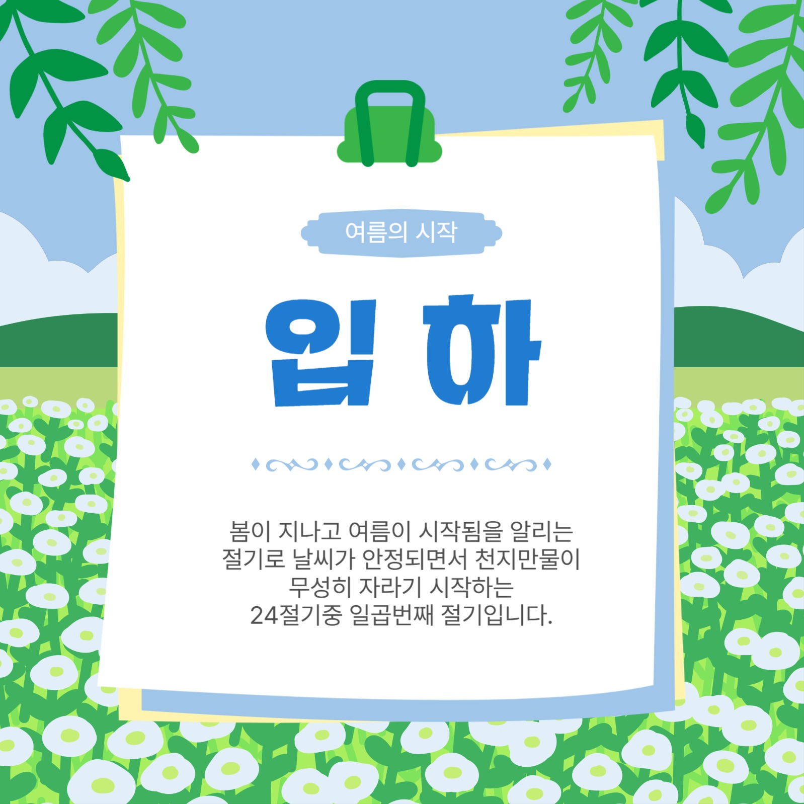 여름의시작입하