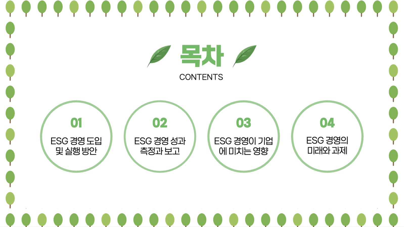 ESG 경영 프레젠테이션