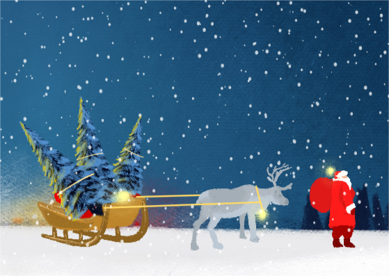 크리스마스트리 배달 엽서