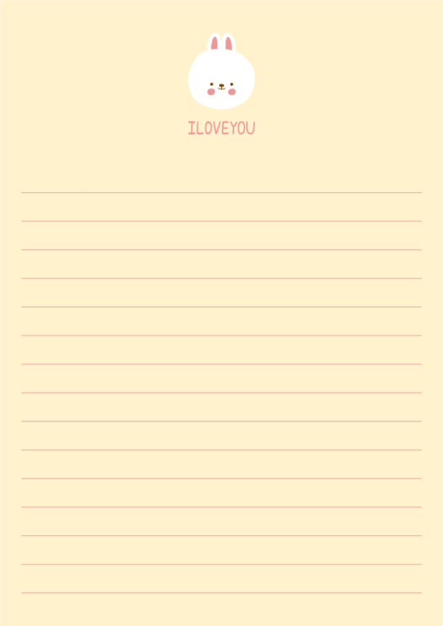 사랑해 토끼 일러스트 엽서 카드
