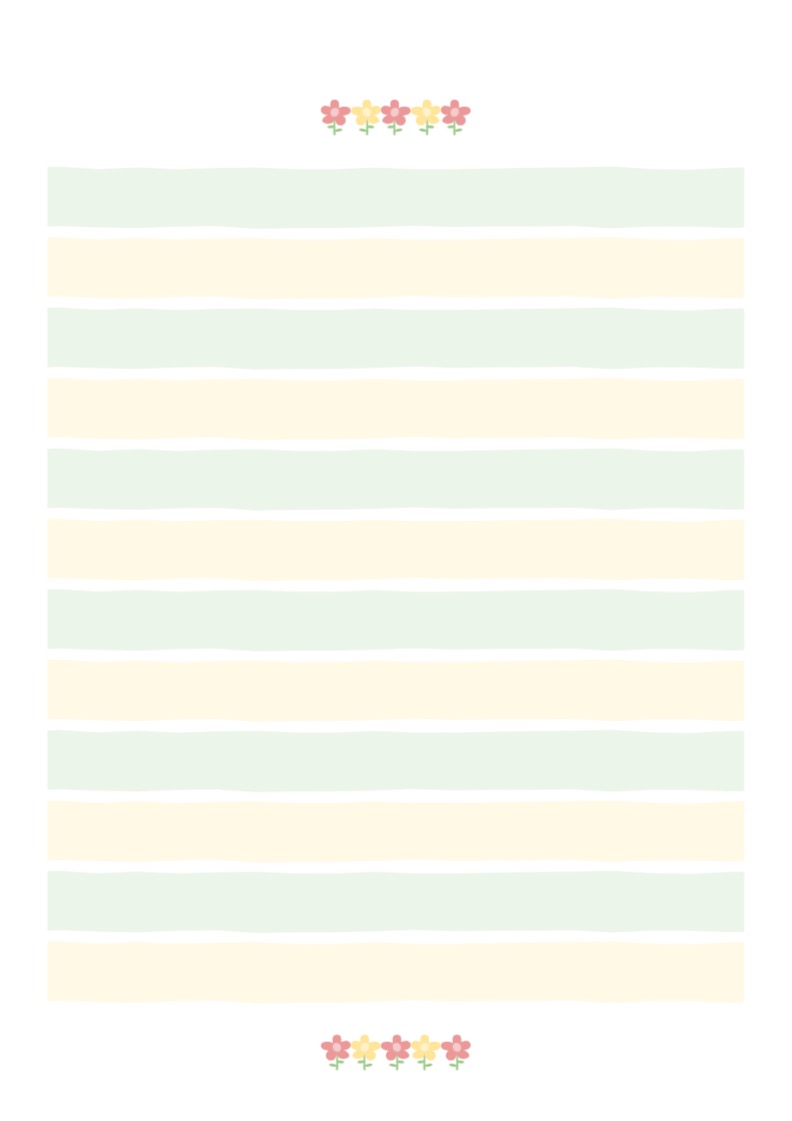 귀여운 꽃 편지지