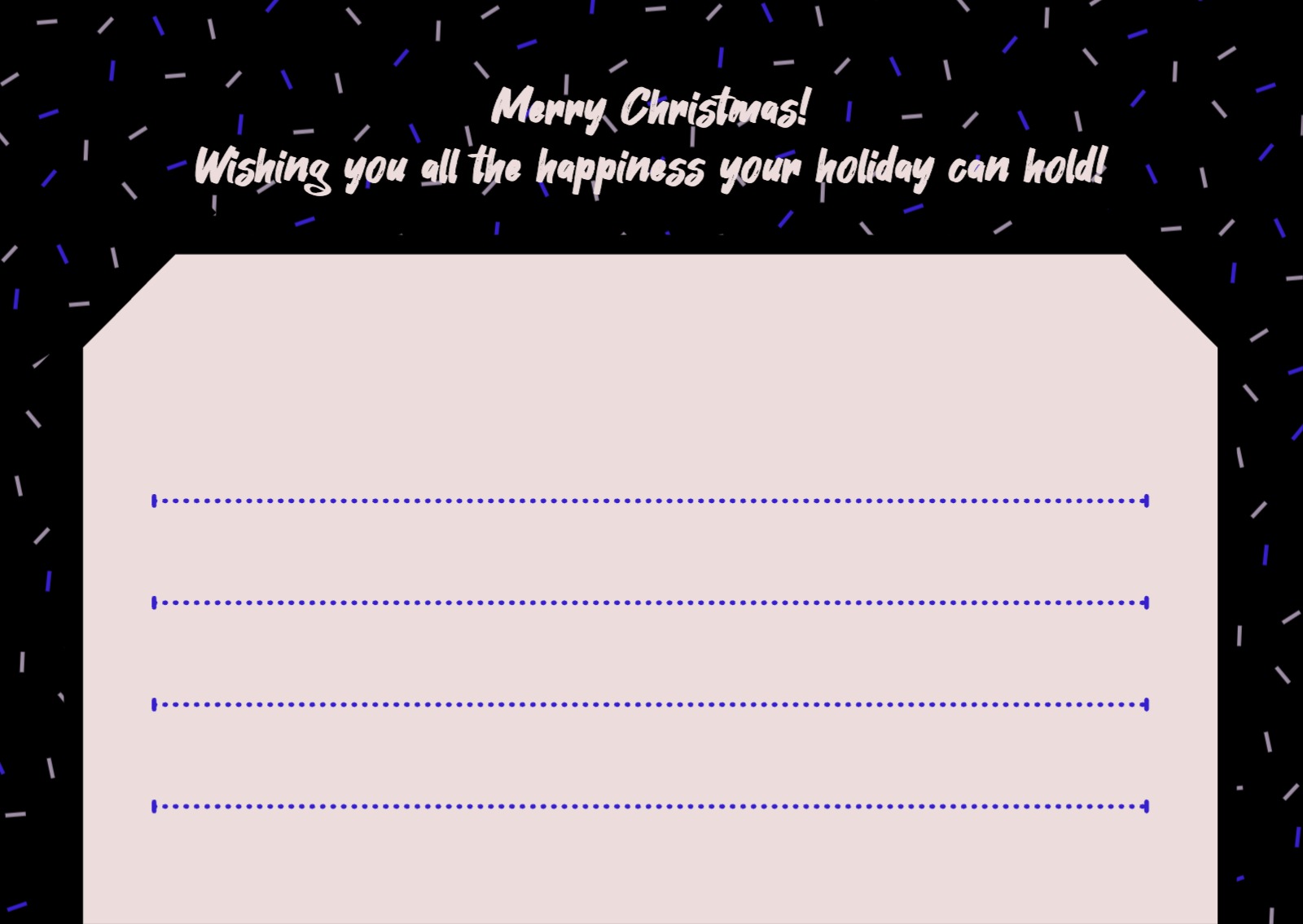 메리 크리스마스 빛나는 엽서 카드