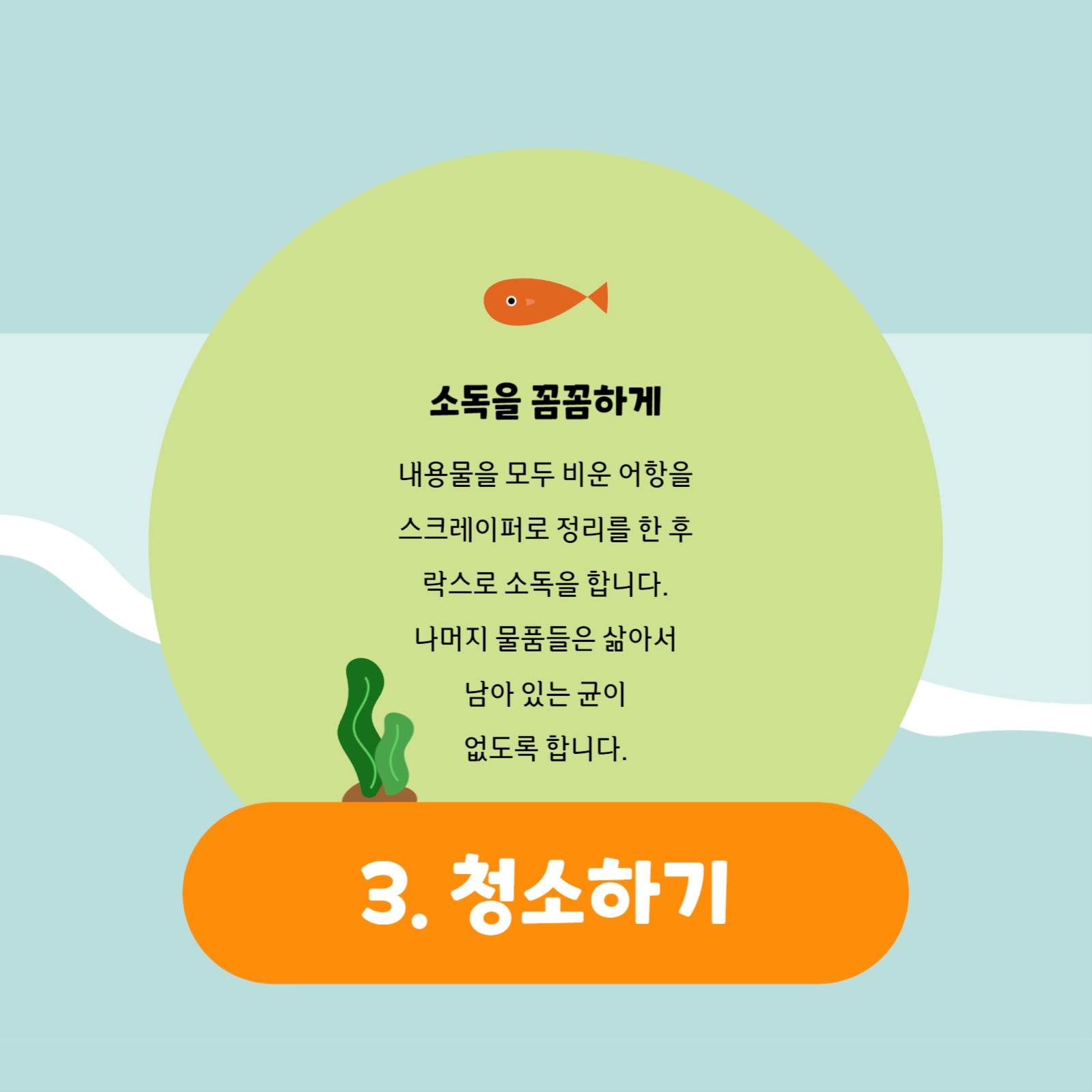 어항 관리하기 카드뉴스